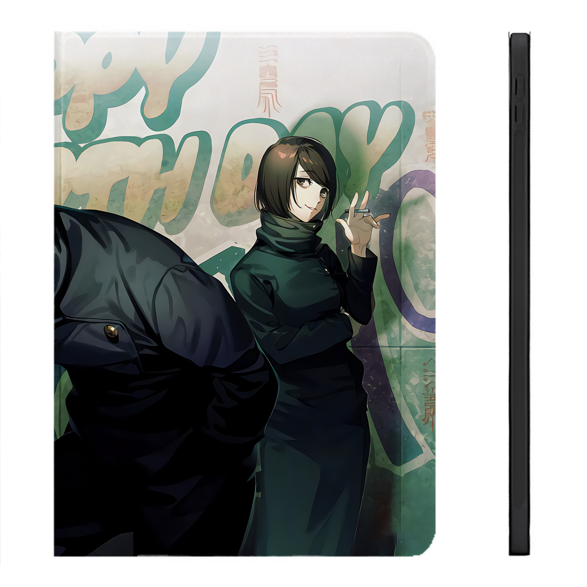 （画像用） 呪術廻戦 Jujutsu Kaisen IPadケース ペンホルダー付き ブックスタイルデザイン